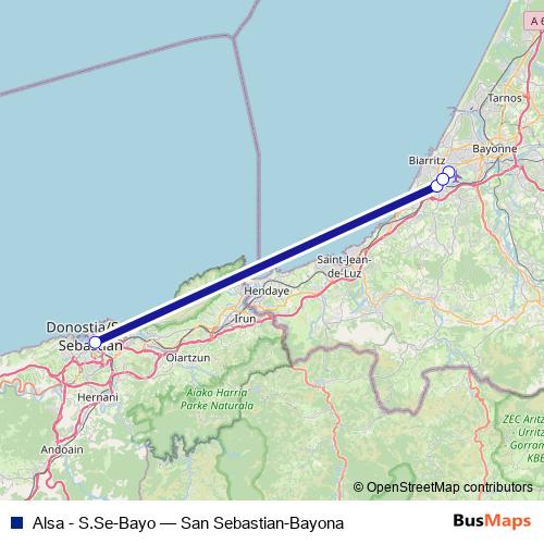 Alsa - S.Se-Bayo bus Line Map