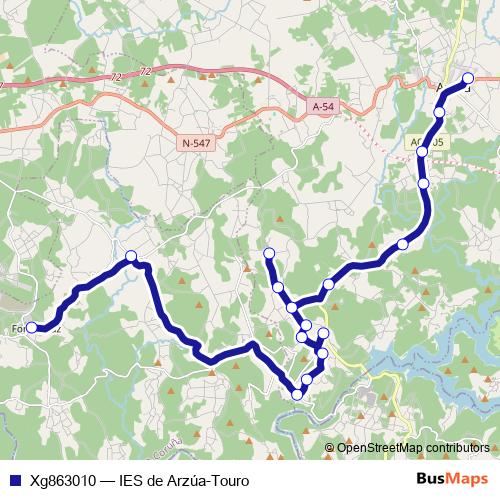 Xg863010 bus Line Map