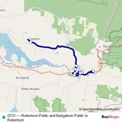 S731 bus Line Map