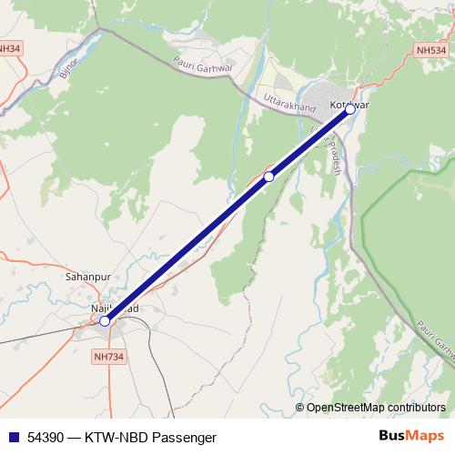54390 rail Line Map