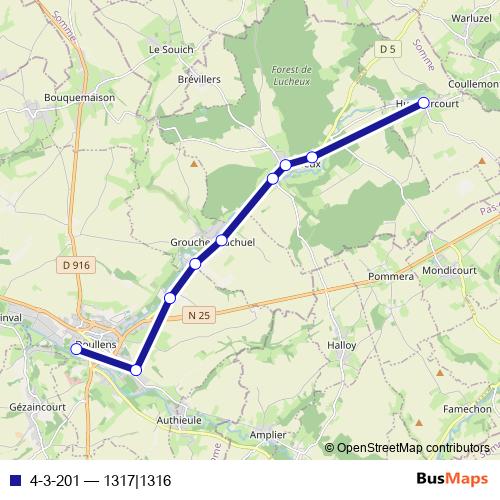 4-3-201 bus Line Map