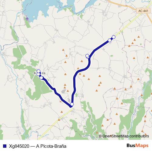 Xg845020 bus Line Map