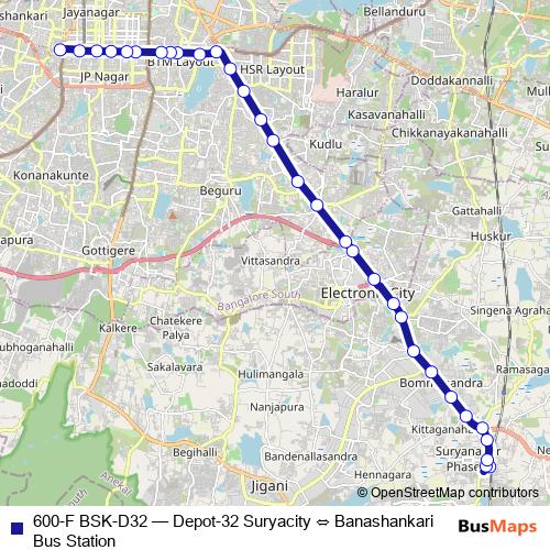 600-F BSK-D32 bus Line Map