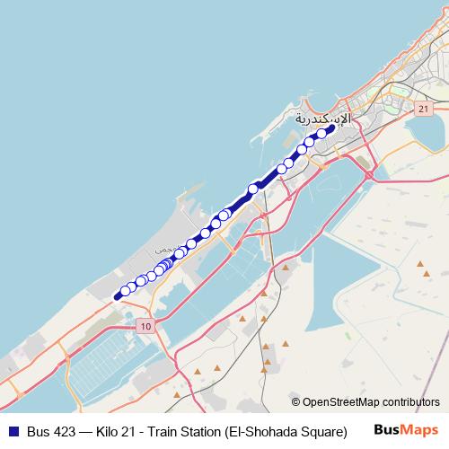 Bus 423 bus Line Map