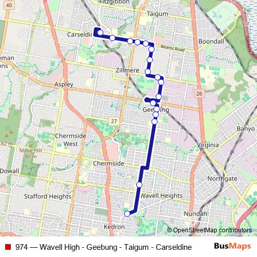 974 bus Line Map