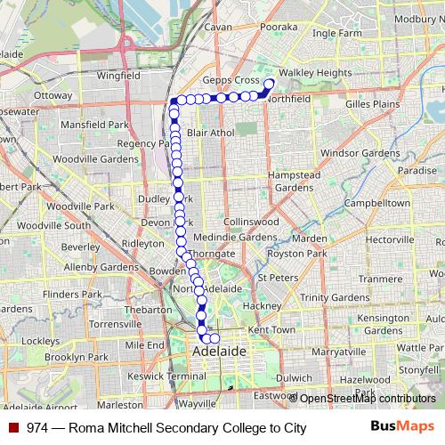 974 bus Line Map