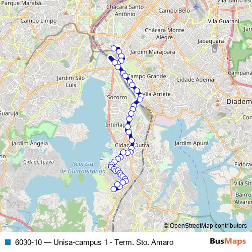 6030-10 bus Line Map