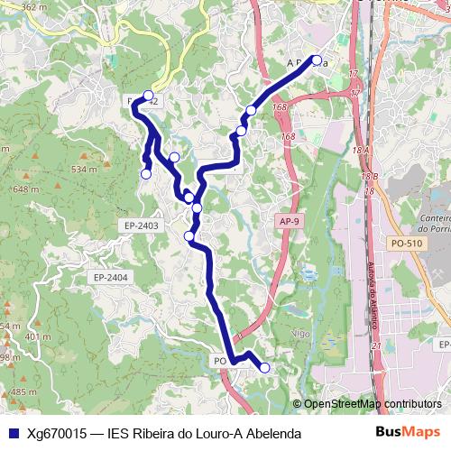 Xg670015 bus Line Map