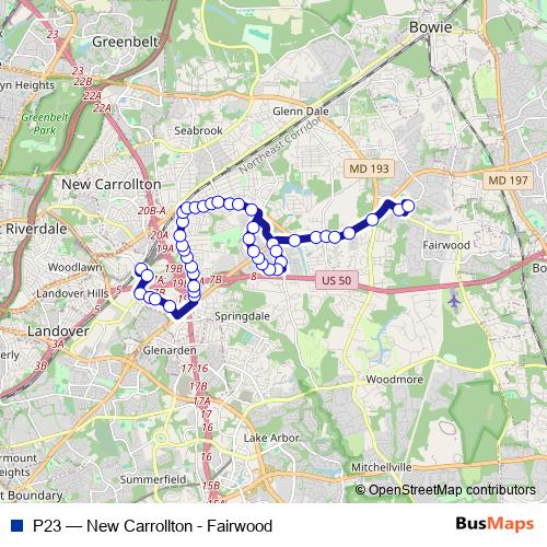 P23 bus Line Map