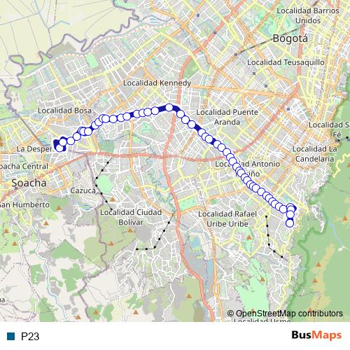 P23 bus Line Map