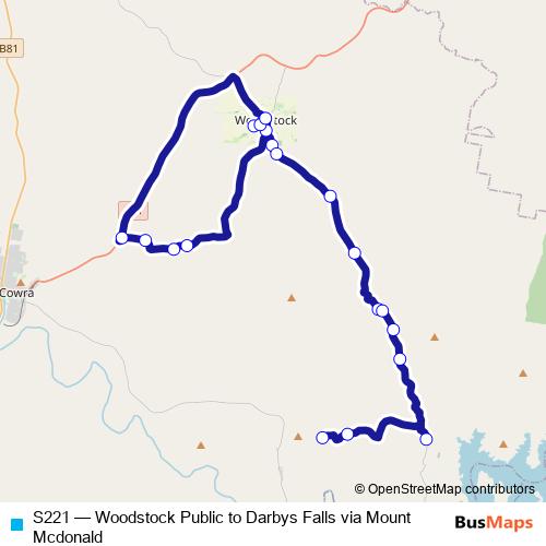 S221 bus Line Map