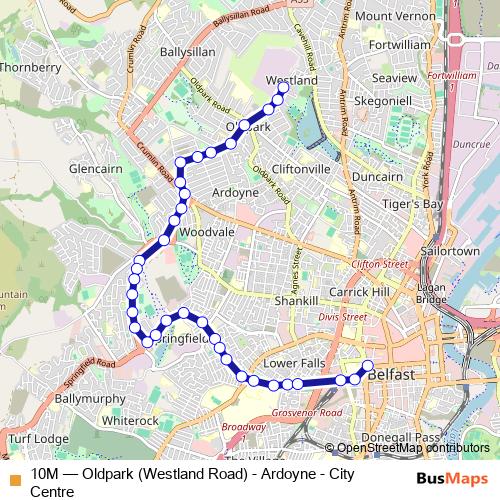 10M bus Line Map