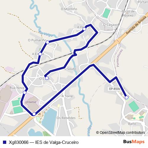 Xg830066 bus Line Map