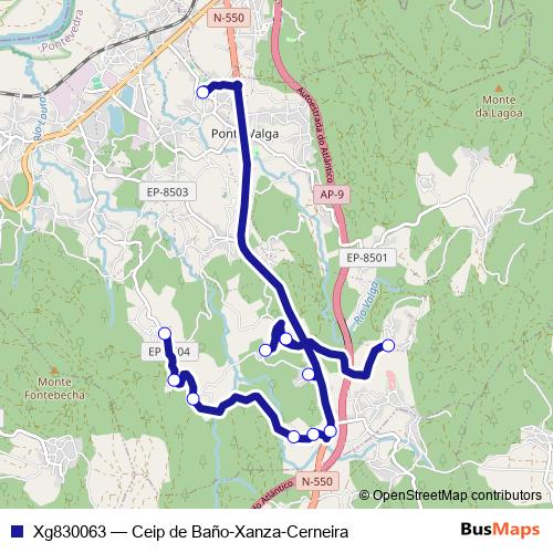 Xg830063 bus Line Map