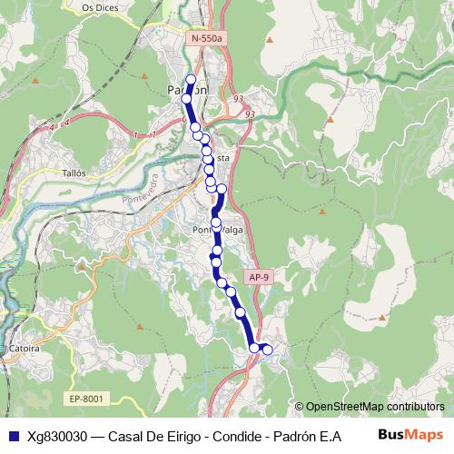 Xg830030 bus Line Map