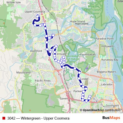 3042 bus Line Map