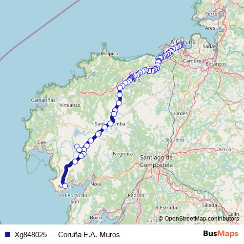 Xg848025 bus Line Map