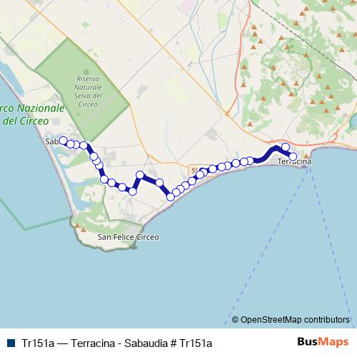 Tr151a bus Line Map