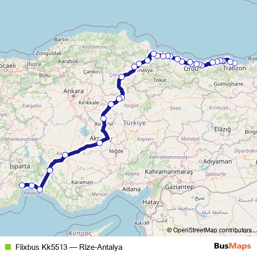 Flixbus Kk5513 bus Line Map