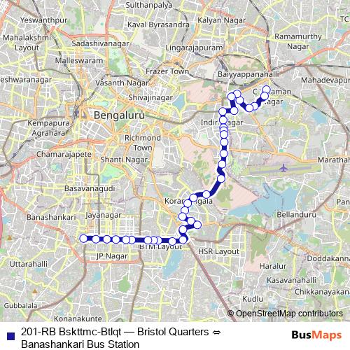 201-RB Bskttmc-Btlqt bus Line Map