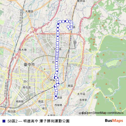 58區2 bus Line Map