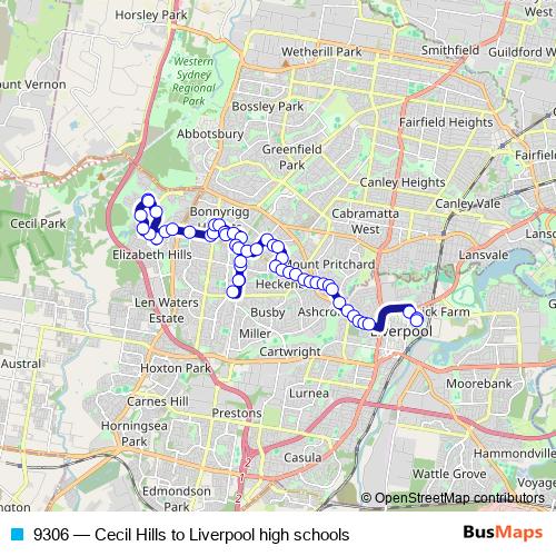 9306 bus Line Map