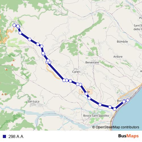 298 A A bus Line Map