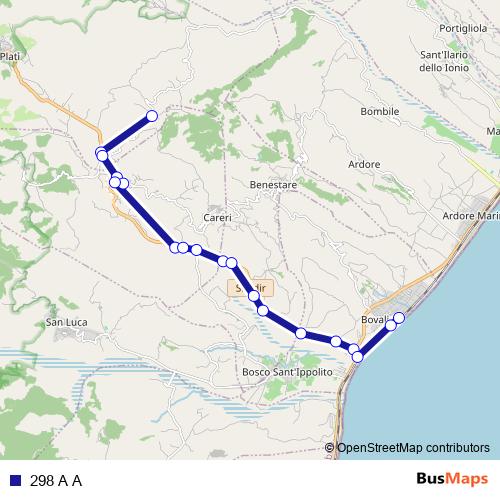 298 A A bus Line Map