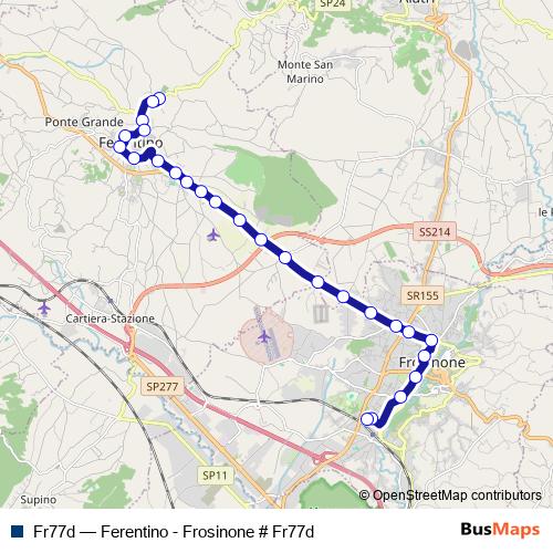 Fr77d bus Line Map