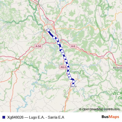 Xg648026 bus Line Map