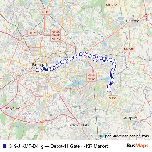 319-J KMT-D41g bus Line Map
