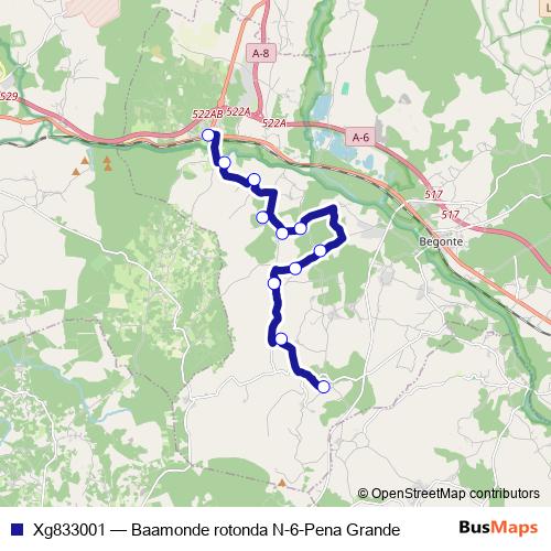 Xg833001 bus Line Map