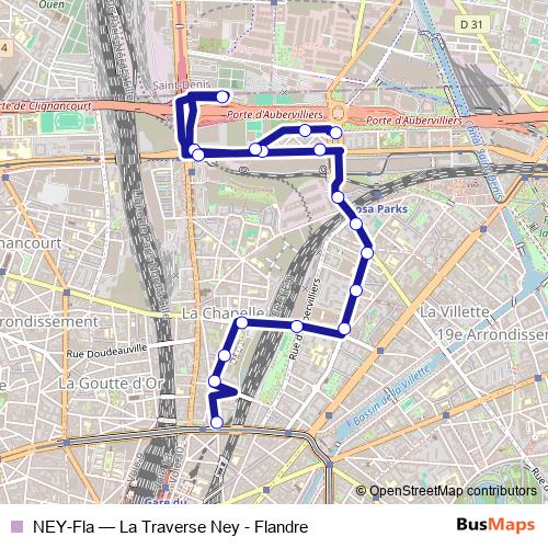 NEY-Fla bus Line Map