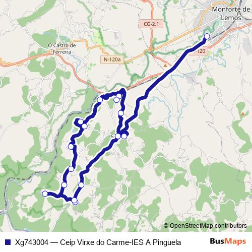 Xg743004 bus Line Map