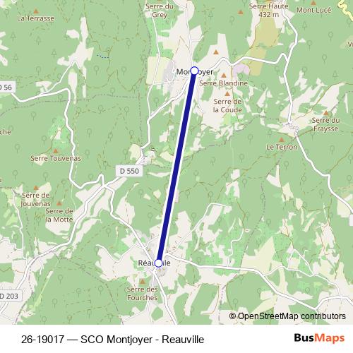 26-19017 bus Line Map