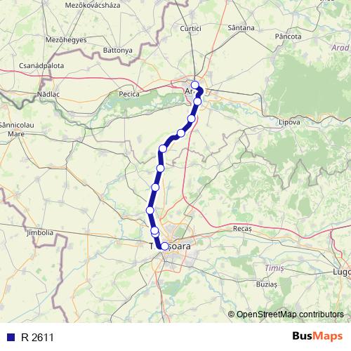 R 2611 rail Line Map
