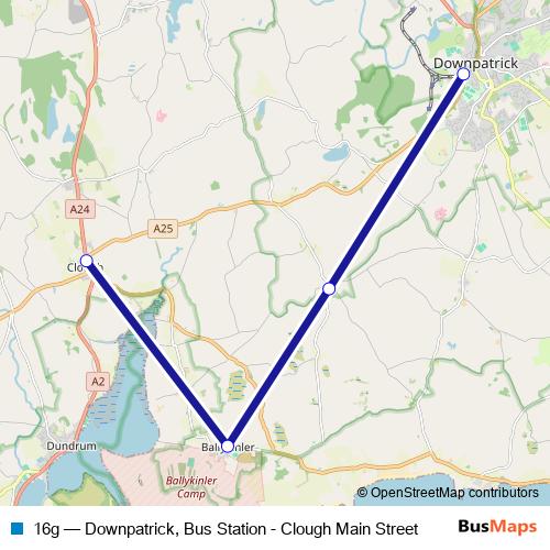 16g bus Line Map