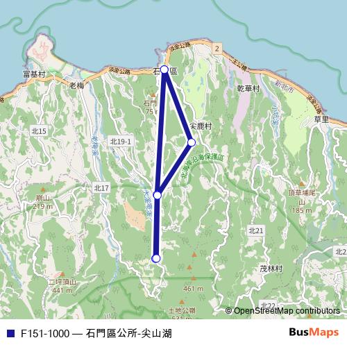 F151-1000 bus Line Map