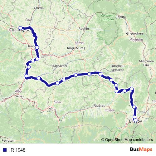 IR 1948 rail Line Map