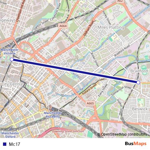 Mc17 bus Line Map