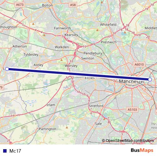 Mc17 bus Line Map