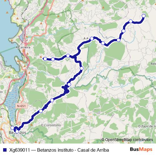 Xg639011 bus Line Map