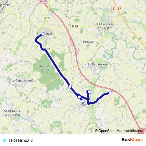 LES Brouzils bus Line Map