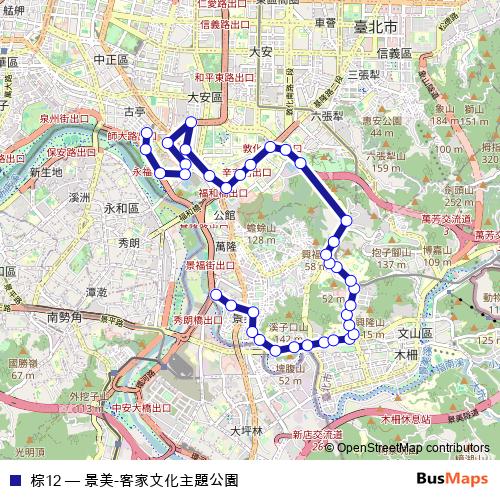棕12 bus Line Map