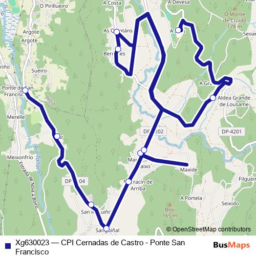 Xg630023 bus Line Map