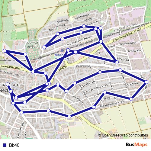 Bb40 bus Line Map