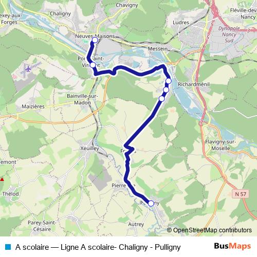 A scolaire bus Line Map
