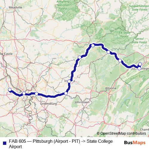 FAB 605 bus Line Map