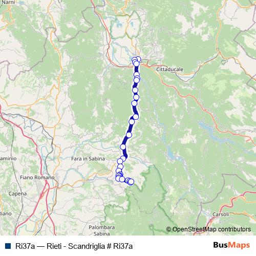 Ri37a bus Line Map