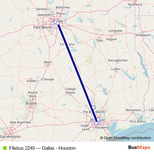 Flixbus 2240 bus Line Map